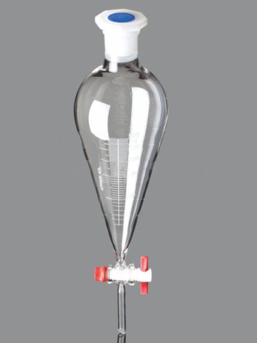 Separating-Funnel-Squibb-shape-With-Graduation-PTFE-Stopcock-ISO